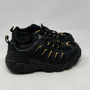 Skechers Blais Steel Toe Waterproof EH Work Shoes Mens 7 Black Yellow Sneakers